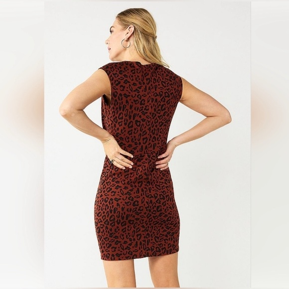 Leopard Print Cap Sleeve Dress-NWT-Size:Medium - Picture 2 of 12
